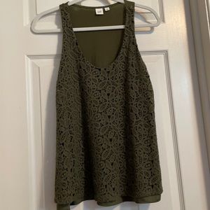 GAP Olive green sleeveless top
